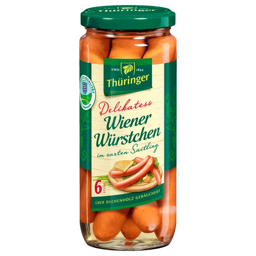 EWU Thüringer Delikatess Wiener Würstchen 240g, 6 Stück
